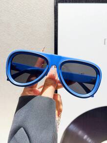 1pc Classic Travel Frame Candy Colored Y2K Retro Street Fashion Fashion Glasses, Vacation For Summer Beach Vacation,Outdoor,Travel