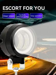 CyberDyer Faróis de neblina LED 20W para motocicleta, holofotes redondos de 3 polegadas para motocicleta, faróis de neblina, luzes dianteiras auxiliares 12V 24V, brancos (inclui interruptor)