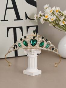 1 Stück minimalistisches Haarband mit Herz- und Kronenmuster, bezaubernder Prinzessinnenstil, geeignet für Brautjungfern, Geburtstags-Partys, Festivals, Prinzessinnen- und Ritter-Themen-Events