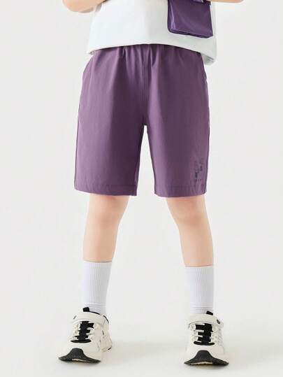 mini bala 男童女童清凉感四向弹力短裤夏季透气短裤