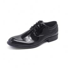 Pantofi de afaceri casual cu șireturi pentru bărbați, rochii oxford minimaliste de culoare solidă