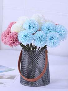 10pcs Simulation Small Dandelion Decorative Bouquet, Ping Pong Daisy Decorative Flower Arrangement, Colorful And Dynamic Simulation Dandelion Flower Ball, Rustic Home Decoration, Garden Flower Decorations, Photography Props, Suitable For Home Living Room Bedroom Kitchen, Weddings, Hotels, Restaurants, Company Reception, Campus, Dormitory