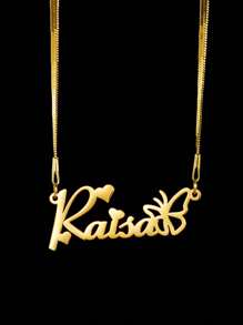 Personalisierte, individuelle Namenskette mit Krone Herzanhänger, Edelstahlkette für Frauen, Weihnachtsschmuck-Geschenk, Gold, Stil, Farbe, Vintage, Schlicht, Unisex, Lässig, Süß, Individuell, Personalisiert, Einzigartig, Ideales Geschenk für ihn, Ideales Geschenk für sie, sie, Freund, Freundin, Vater, Mutter, Familie, Freunde, für Jahrestag, für Geburtstag, für Abschluss, für Abschlussball, für Party