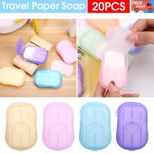 6 Boxes (20PCS/Box)UK Foaming Scented Soap Flakes Washing Hand Paper Slice Sheets Travel Portable - Random Color - View 2