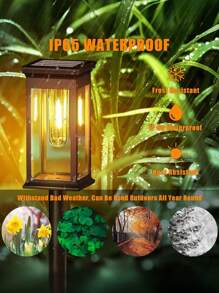 2pcs Upgraded Solar Path Lights Outdoor - IP65 Waterproof Auto On/Off, Warm White LED Landscape Lighting For Garden, Lawn & Sidewalk. Solar Garden Lights With Enhanced Brightness (Energy Efficient & Easy Install)