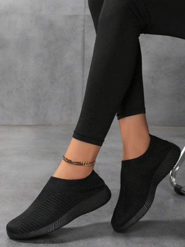 Zapatos casuales transpirables, livianos y cómodos para mujer, zapatillas de malla, zapatillas para trotar, zapatos deportivos de unicolor unisex