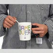 Handmade Ceramic Coffee Cup 3D Game Handle Style Home Breakfast Milk Cup Game Player Creative Birthday Gift Cups Back To School