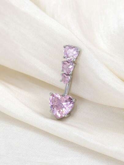 Set cu 4 inele pentru buric din zirconiu roz în formă de inimă pentru femei, bijuterii de corp pentru piercing buric cu bară curbată din oțel chirurgical hipoalergenic, potrivite pentru Ziua Îndrăgostiților, Ziua Femeii, cadouri de Ziua Mamei, piercing pentru buric, inel pentru buric, bijuterii de corp, percings nombril, piercing de ombligo, bară pentru buric, Cleopatra, piercing ombligo acero inoxidable, inele de oțel inox, piercing pentru buric, căutător de aur, piercing teton, dansa vientre, piercing pentru buric