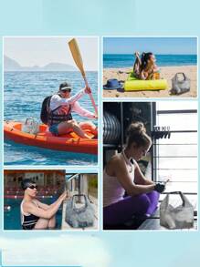 1 套旅行套装：女士网状化妆收纳盒和盥洗包 - 防水 PVC 化妆包，可调节肩带（双尺寸、双色、轻便）