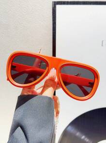 1pc Classic Travel Frame Candy Colored Y2K Retro Street Fashion Fashion Glasses, Vacation For Summer Beach Vacation,Outdoor,Travel