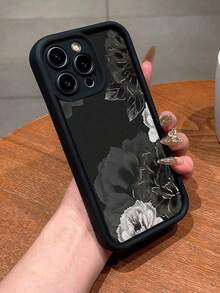 Funda para teléfono Summer Apple Daisy Blue and White Floral Pattern Funda para teléfono de TPU a prueba de golpes con protección de cuerpo completo Compatible con funda para phone 16 15 14 13 12 11 XS X Adecuado como regalo tanto para hombres como para mujeres. 1 Uds. - Negro - Ver 3
