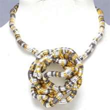 1pc Fashionable Flexible Snake Design Twisted Necklace, Versatile Style, Suitable For Women's Outfits And Holiday Attire