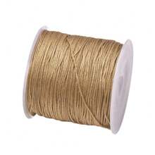 Corda de nylon de 50 m/rolo, tamanho 72, 0,8 mm, fio de nylon para tecelagem artesanal, para fabricação de joias, miçangas, acessórios para cordão de borla