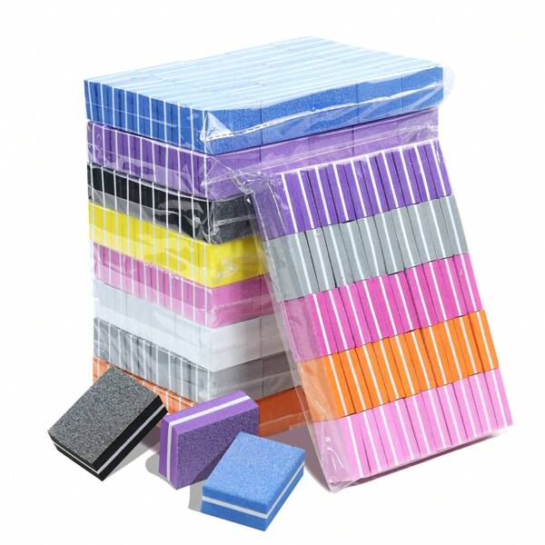 50 pièces Limes à ongles de couleur aléatoire mini, blocs de ponçage pour pédicure, soins des ongles, polissage de manucure et pédicure, outils de limes à ongles, nouveaux accessoires pour ongles