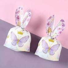 30 件/套粉色和紫色兔耳糖果巧克力礼品袋，婴儿洗礼袋，适用于性别揭晓派对、婴儿洗礼、婚礼、洗礼、生日派对、蝴蝶主题派对装饰 - 彩色 - 查看 8