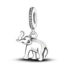 1 Stück süßer silberfarbener Charm mit Tiermotiv, Elefant, Löwe, Bulldogge, Katze, Engel, Welpe, für 3mm Armband, Halskette, DIY Bastelperlen, Anhänger, perfekt für Tierliebhaber, für Partys mit Tiermotiv und als charmantes westliches Schmuckgeschenk