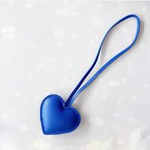 1pc Customized Letter Design PU Leather Heart-Shaped Thick Women's Handbag Charm, Personalized Heart-Shaped Bag Pendant, Suitable As Birthday, Christmas, Valentine's Day Gift, Personalized PU Leather Girl Heart-Shaped Keychain, Heart-Shaped Women's Bag Charm, DIY Keychain Accessories - Multicolor - View 16