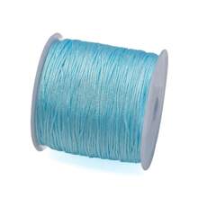 Corda de nylon de 50 m/rolo, tamanho 72, 0,8 mm, fio de nylon para tecelagem artesanal, para fabricação de joias, miçangas, acessórios para cordão de borla
