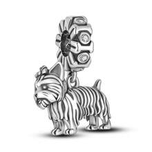 1 Stück süßer silberfarbener Charm mit Tiermotiv, Elefant, Löwe, Bulldogge, Katze, Engel, Welpe, für 3mm Armband, Halskette, DIY Bastelperlen, Anhänger, perfekt für Tierliebhaber, für Partys mit Tiermotiv und als charmantes westliches Schmuckgeschenk