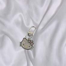 Sanrio (Authorized) 1 Sparkling Rhinestone Keychain - Cute Metal Pendant With Lobster Buckle, Suitable For Bags And Backpacks