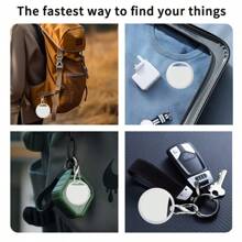 RSH 4er Pack schwarzer Smart Tag, GPS-Positionsbestimmer, Datenschutz, funktioniert mit Apple Find My (nur für iOS), austauschbare Batterie, für Taschen, Schlüssel, Fahrräder, Geldbörsen-Ortung