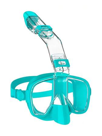Half Face Snorkeling Mask, Foldable Dry Type Multifunctional Snorkel Mask With 180 Degree Full Vision, Anti-Fog Anti-Leak, Camera Mount, Suitable For Adults, Beach Essentials, Beach Accessories, Pool Float