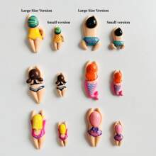 6pcs Cartoon Decorative Refrigerator Magnets, Cute Personalized Fridge Magnet For Kitchen, Office Whiteboard, Dishwasher Decoration, Home Decor Best Gifts Birthday Graduation