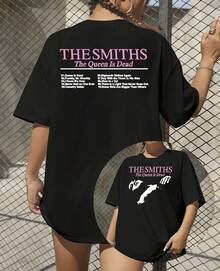 The Smith Morrissey The Queen Is Dead Album Grunge Rock Band Members Rockwear T-Shirt - màu đen - Xem 2