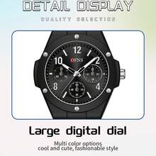 Student Watches Luminous Waterproof Quartz Watch Personalized Simple Slim Wristwatch Cubic Scale Study Holiday Gift - White - View 1