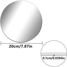 8pcs Acrylic Round Mirror Non-Glass Self-Adhesive Stickers For Bedroom Wall Decor Small Round Mirror Tray For Wedding Candle Centerpiece Decoration ,5.91x5.91inch,Perfect For Weddings, Christmas, Halloween, Easter, And More, Garden Decoration