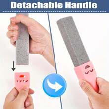 Pumice Cleaning Stone With Replaceable Handle, Toilet Cleaner, Hard Water Stain Remover, Suitable For Bathroom/Pool/Kitchen/Home Cleaning