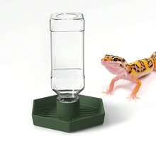 1pc Automatic Reptile Drinking Water Bowl, Suitable For Turtles, Geckos, Lizards, Reptile Water Feeder Plastic Dish - Multicolor - View 7