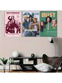 1 bucă postere cadru opțional Arte de perete Pop Boygenius Poster Club Prints Reguli Poster Vintage Home Room Cafe Bar Art Decor de perete Pictură estetică