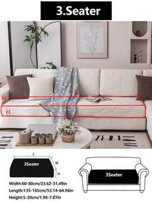 1件装四季通用弹力沙发套，防滑防溅全覆盖加厚面料沙发座垫套，清爽沙发毯，可机洗，防尘，防褪色，适用于L型沙发和1/2/3/4人座沙发。 - 米色 - 查看 17