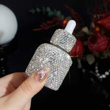 1 pieza Dispensador de botella de vidrio premium con gotero, botellas dispensadoras, botellas de perfume, botellas de aceites esenciales, recipiente recargable vacío para aceites esenciales, perfumes, cosméticos y líquidos, diseño sencillo, ligero y fácil de transportar, ideal como contenedor de muestras diarias y para llevar de viaje, regalo perfecto para novias durante la temporada navideña