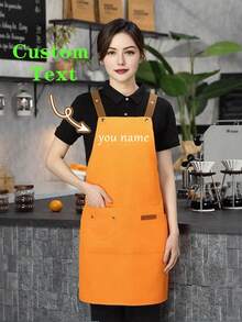 定制围裙、母亲节围裙、定制厨房围裙、父亲节围裙、咖啡师围裙、母亲节/父亲节礼物、厨房围裙、烧烤围裙、烤肉围裙、送给妈妈/爸爸的定制烧烤围裙礼物、生日礼物 - 彩色 - 查看 10