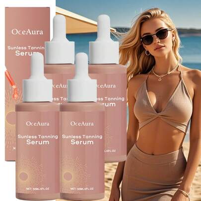 4PCS Tanning Drops, Gentle Long Lasting Face Tanning Drops Can Be Added To Lotion, Moisturizing Bronzer For Face And Body