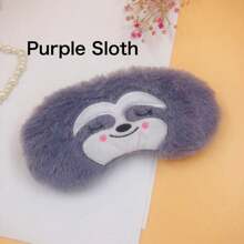1pc Cute Plush Fox, Sloth, Bear Sleeping Eye Mask
