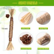 1 pieza Juguete de gato de madera de silvervine, juguetes de palitos de silvervine para gatos de interior, juguetes de masticado para gatos y gatitos agresivos, juguete dental para limpieza de dientes de gatitos, silvervine matatabi para gatos