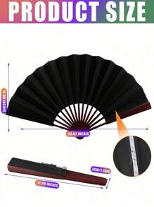 1pc Carnival Folding Fan LED Light Big Hand Fan Colorful Light Hand-Held Folding Fan (Including Batteries) Party Gifts, Shows, Weddings, Birthdays, Home Decor, Nightclubs, Light Up Party Supplies, Fluorescent Props Fans, Japanese Clark Fans, Music Festivals, Game Props, Halloween Parties, Fall Decorations,Cosplay, Glow In The Dark, Christmas Gifts