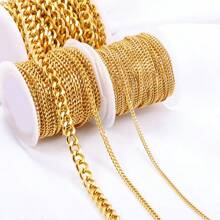 1 Meter 304 Stainless Steel NK Rice Chain Cuban Chain Decoration Chain DIY Necklace Bracelet Jewelry Accessories