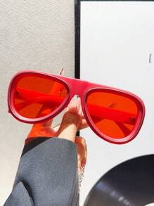 1pc Classic Travel Frame Candy Colored Y2K Retro Street Fashion Fashion Glasses, Vacation For Summer Beach Vacation,Outdoor,Travel