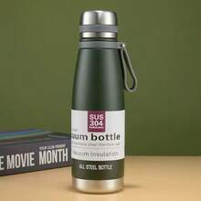 Portable Sports Water Cup Stainless Steel304  Bottle 520ml - 綠色 - 查看 1