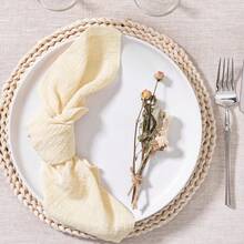 12pcs Machine Washable Solid Color Soft Napkin Cloths, 32*32cm/12.6*12.6in, Suitable For Outdoor Weddings, Baby Showers, Bridal Parties, Sweet Parties, Dinner, Food Photography, Cocktail, Western Restaurant Cup Mat, Hotel Glass Cleaning Cloth, Kitchen Towel