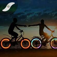 8 luces de radios de bicicleta, luces de rueda de bicicleta, luces de rueda de bicicleta a prueba de agua, luces de rueda de bicicleta LED, luces de radios, luces de rueda de bicicleta geniales, IP65 a prueba de agua, luces de válvula de bicicleta, luces de bicicleta a prueba de agua, tiras reflectantes, 3 modos de iluminación, fácil de instalar, se puede utilizar para luces decorativas de neumáticos de bicicleta, adecuado para bicicletas de montaña, motocicletas y bicicletas de carretera. - Multicolor - Ver 8