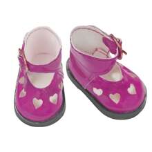 1 Pair Vintage Sweet Style Heart Hollow Out Small Leather Shoes Suitable For 14 Inch Doll, Multi-Color Fashion Cute Elegant, Suitable As Gift For Children's Day, Birthday, Festival For Kids