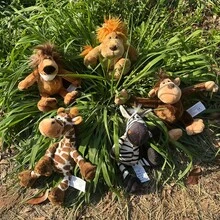 Forest Simulation Animal Plush Toys Soft Plush Lion Toys Cuddly Monkey Giraffe Zebra For Boys Girls Fluffy Stuffed Animal Playing Plush Toys Holiday Gifts Birthday Decor Easter Party Christmas Gifts - Multicolor - View 8