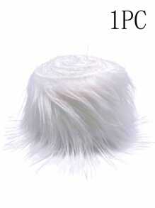 Tira de tela de piel de felpa artificial - Pelo rizado recortado previamente para barbas de gnomos, disfraces de cosplay y decoraciones, para decorar el dobladillo de faldas, material de ribete de piel artificial