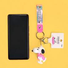 MINISO Snoopy Summer Travel Series Pink 3D Keychain, Creative Design, PVA Material, Ideal For Keychains Or Bag Charms (1PC) - Multicolor - View 6