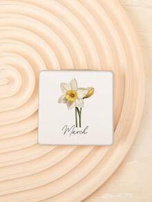 【2025新款】Ins风高级感花漾月子化妆镜|仙女必备双面镜|便携方形PU皮镜子|高颜值生日礼物